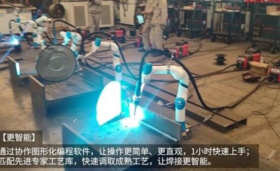 珞石協(xié)作焊接典型應用：建筑鋼構行業(yè)焊接集群